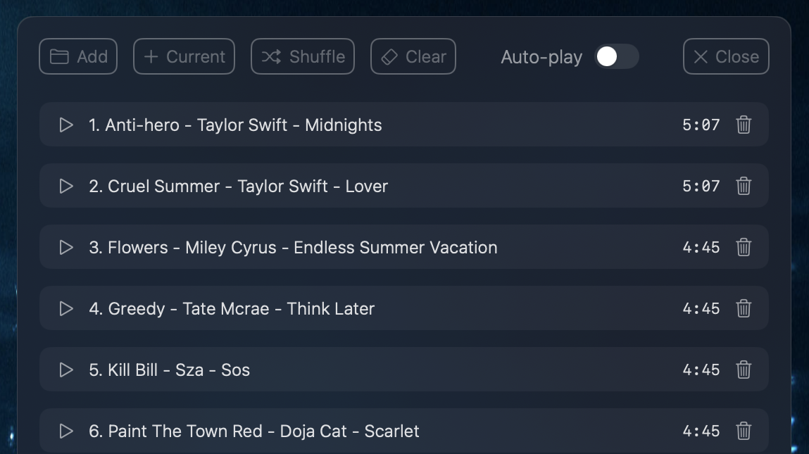Your Playlist Panel